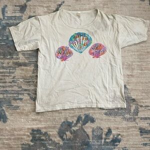 90s Colorful Clam Anvil White Tee